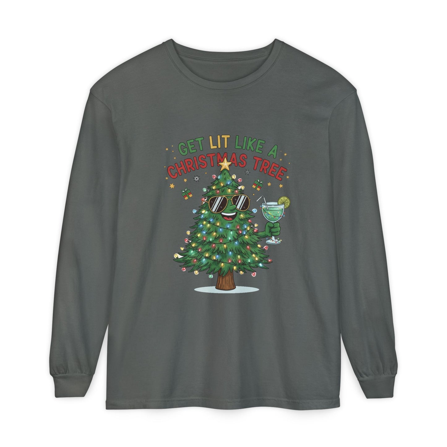 Get Lit Like a Christmas Tree – Long Sleeve Unisex Shirt
