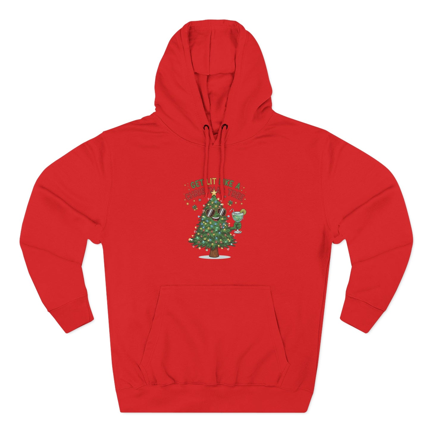 Get Lit Like a Christmas Tree – Unisex Fleece Holiday Hoodie