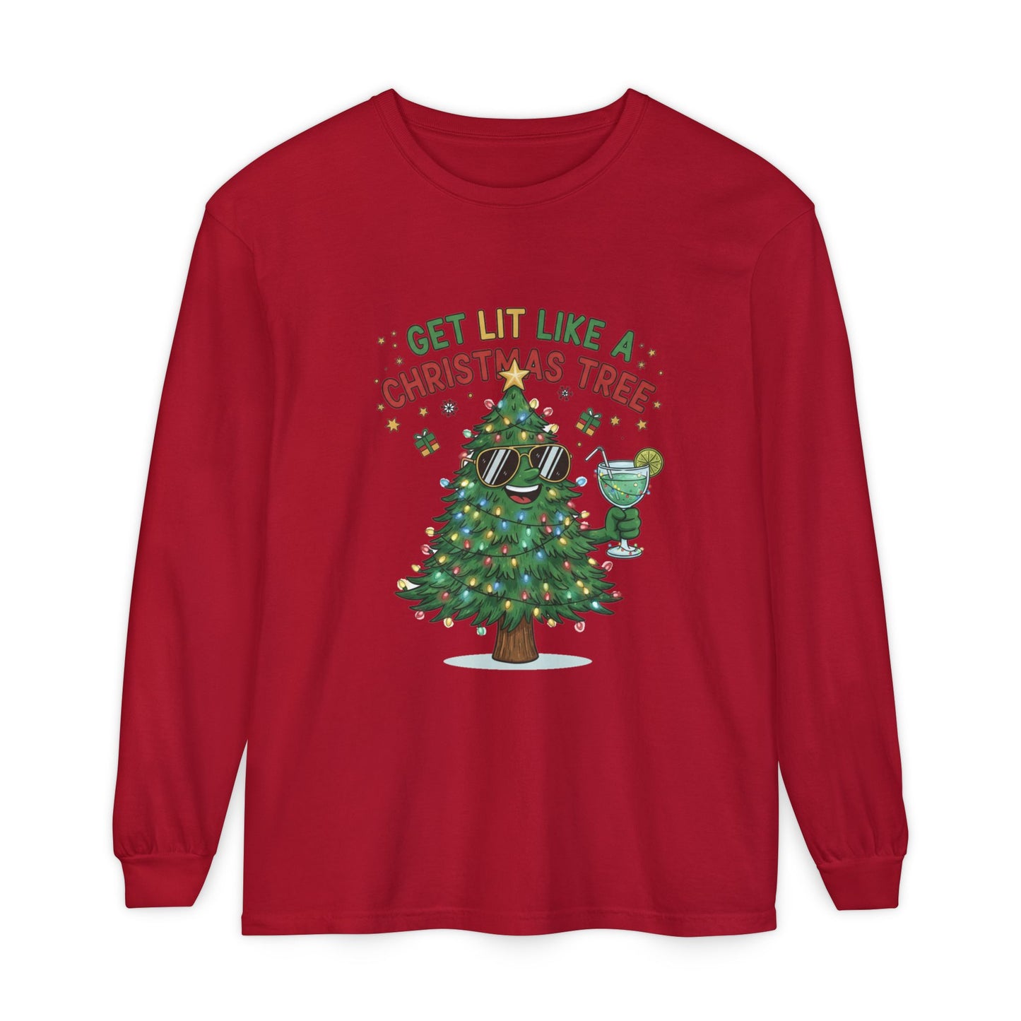 Get Lit Like a Christmas Tree – Long Sleeve Unisex Shirt