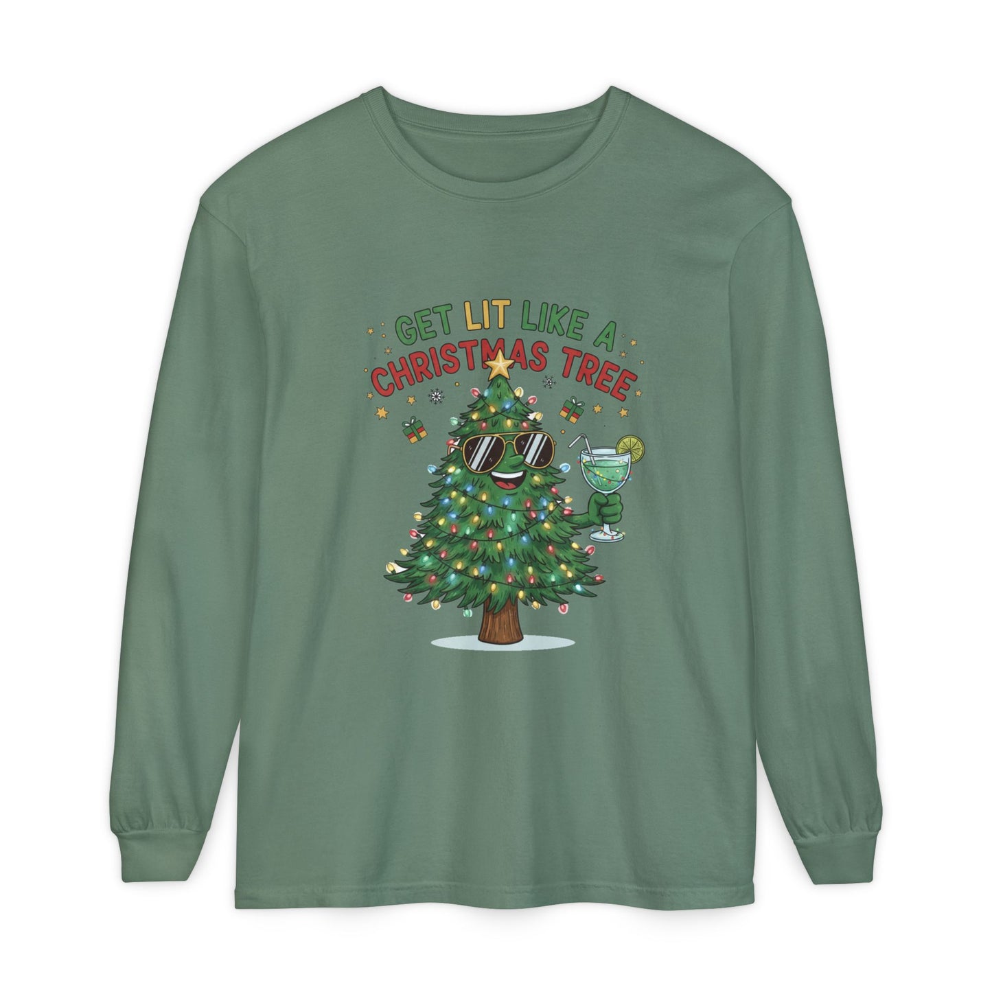 Get Lit Like a Christmas Tree – Long Sleeve Unisex Shirt