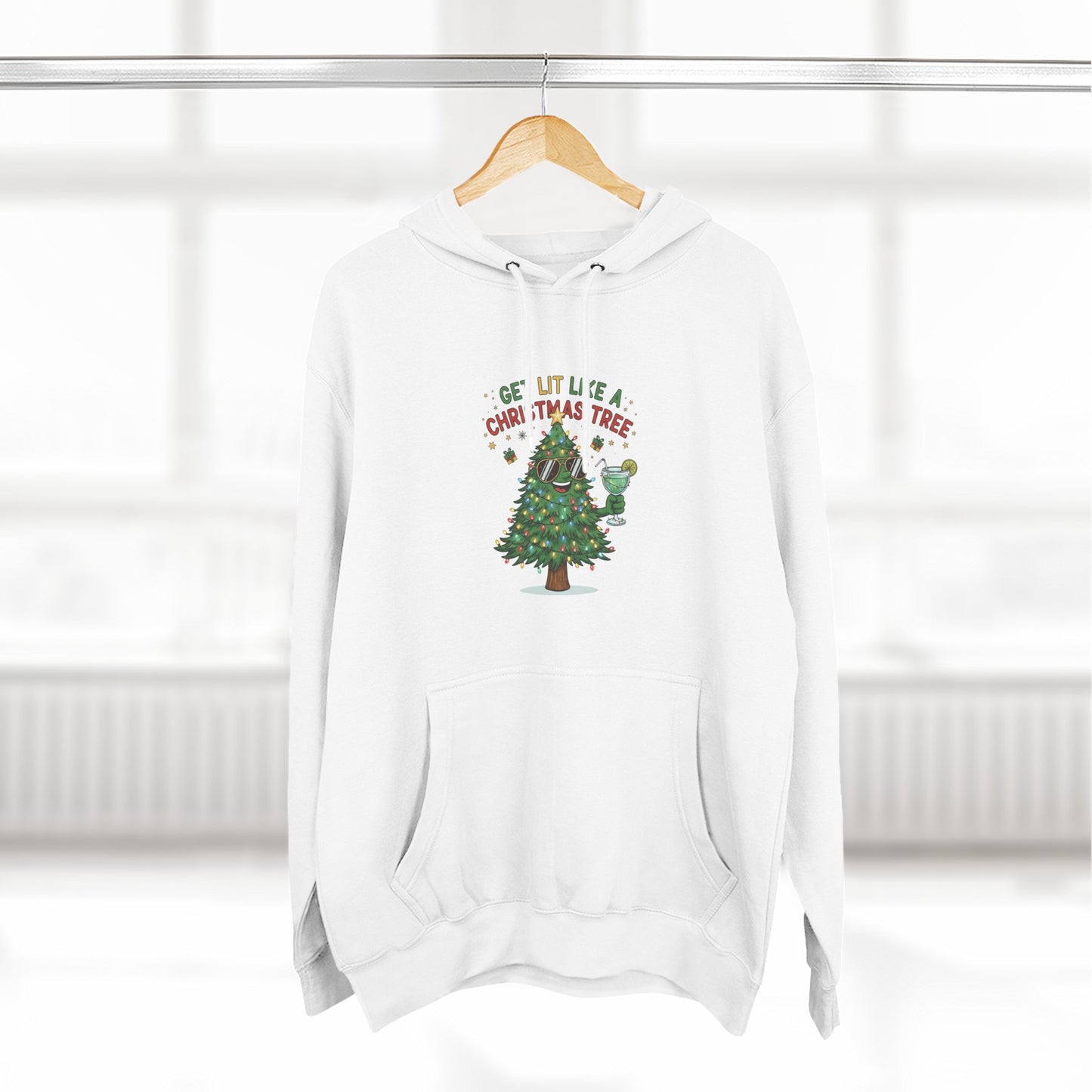 Get Lit Like a Christmas Tree – Unisex Fleece Holiday Hoodie