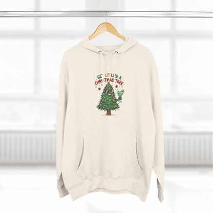 Get Lit Like a Christmas Tree – Unisex Fleece Holiday Hoodie