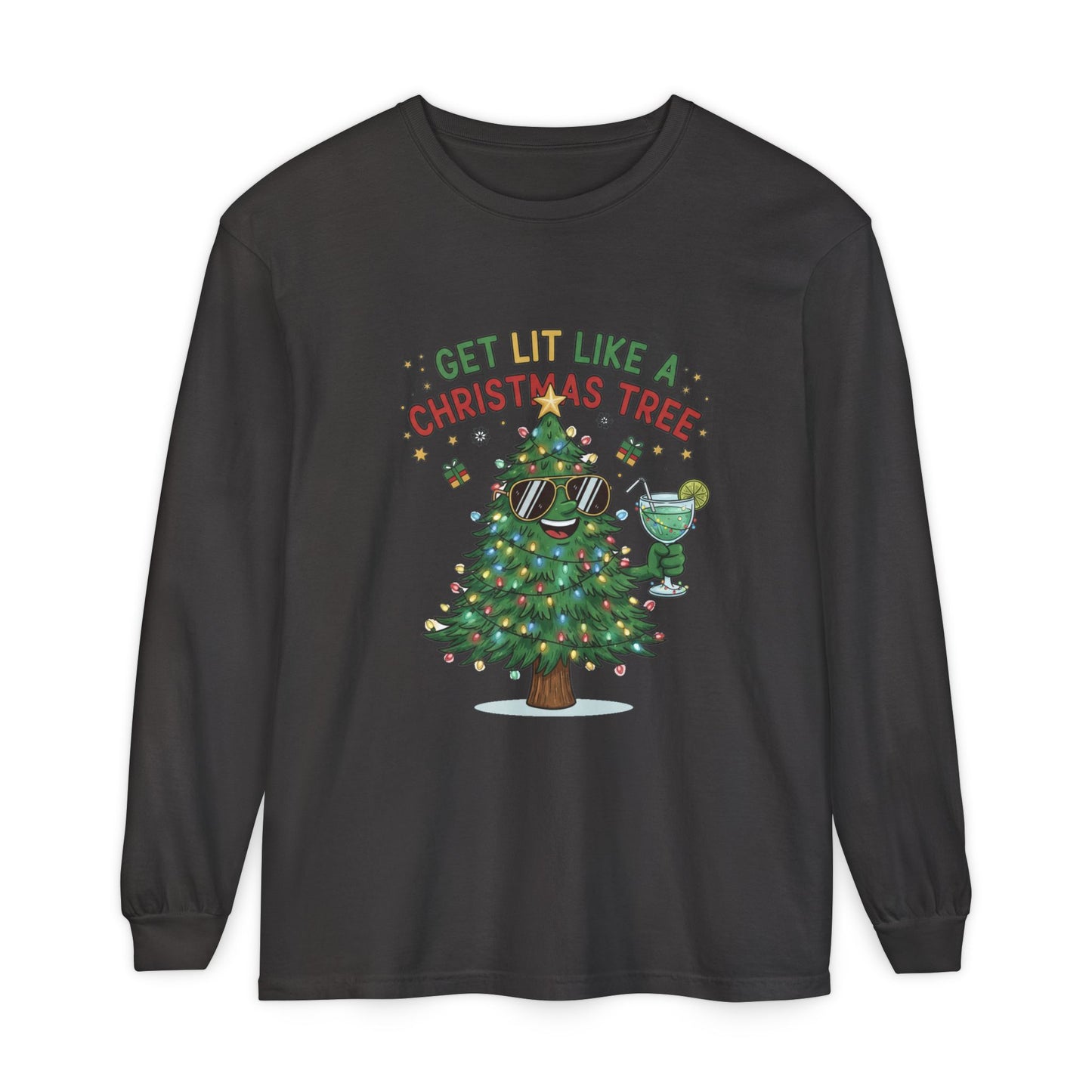 Get Lit Like a Christmas Tree – Long Sleeve Unisex Shirt