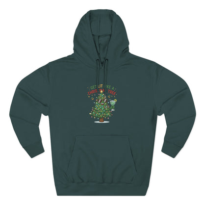 Get Lit Like a Christmas Tree – Unisex Fleece Holiday Hoodie