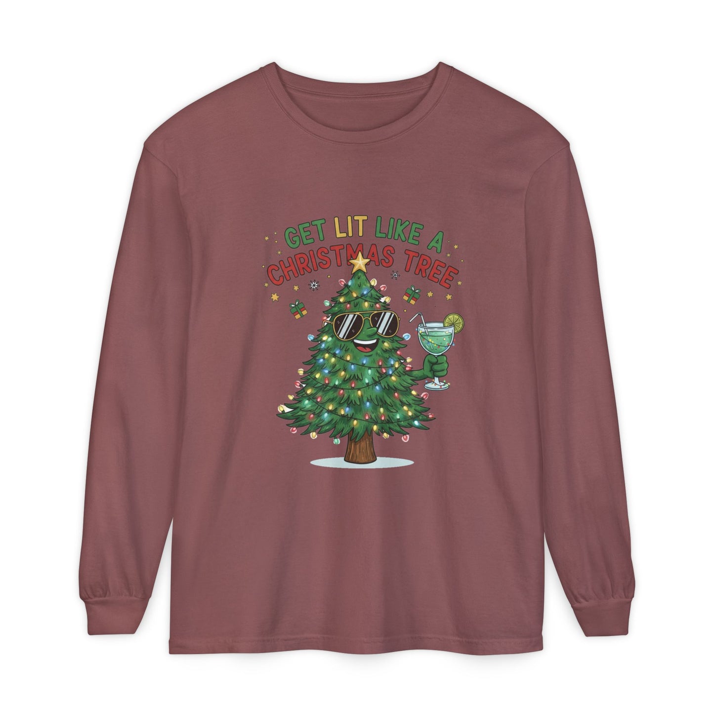 Get Lit Like a Christmas Tree – Long Sleeve Unisex Shirt