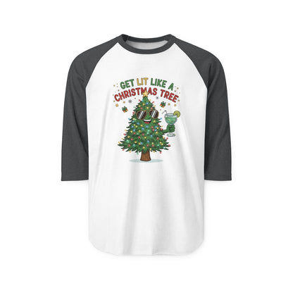Get Lit Like a Christmas Tree – ¾ Sleeve Shirt