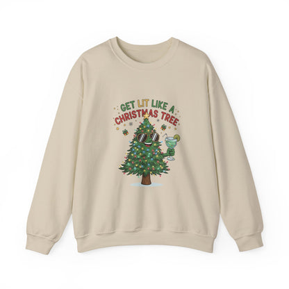 Get Lit Like a Christmas Tree – Unisex Holiday Sweatshirt