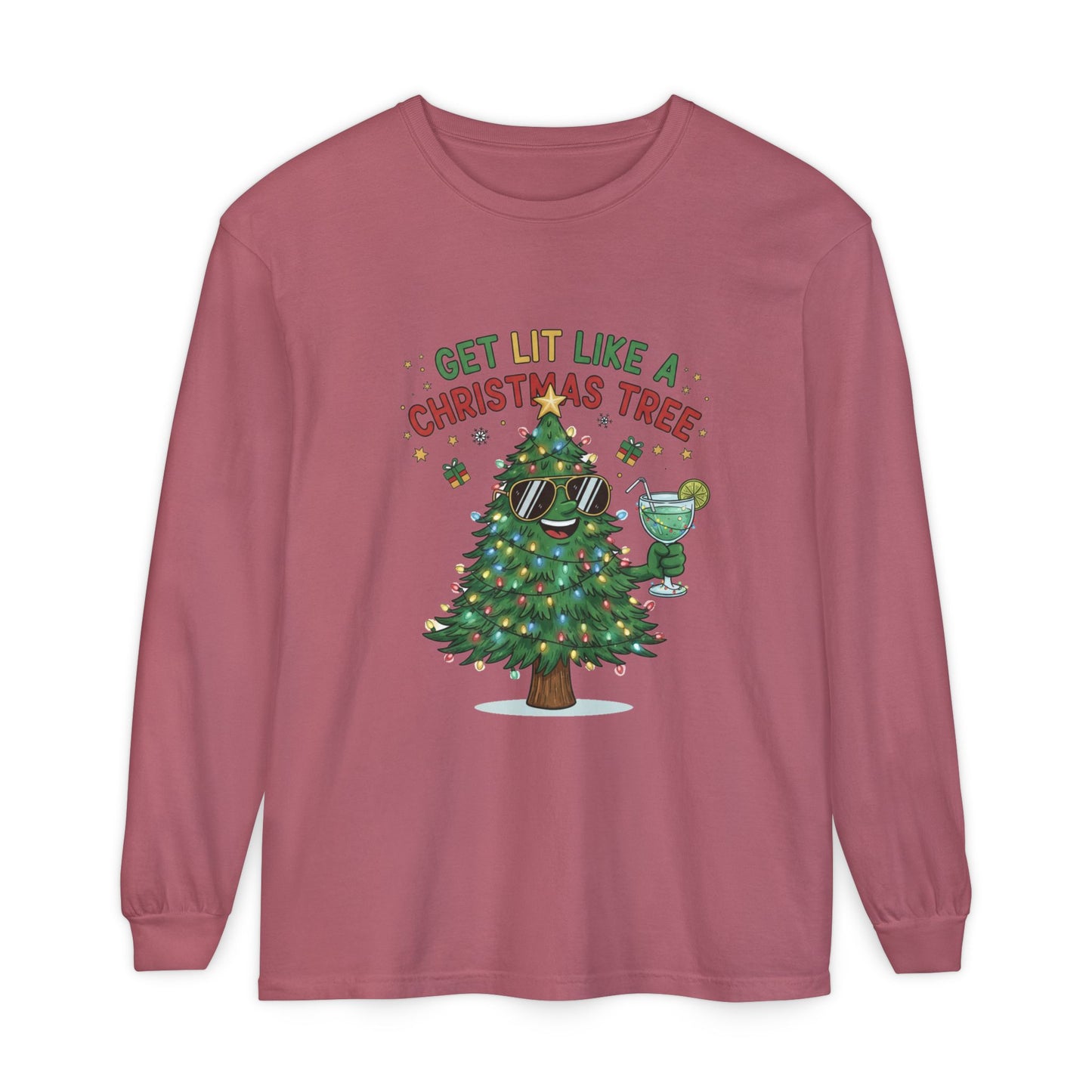 Get Lit Like a Christmas Tree – Long Sleeve Unisex Shirt