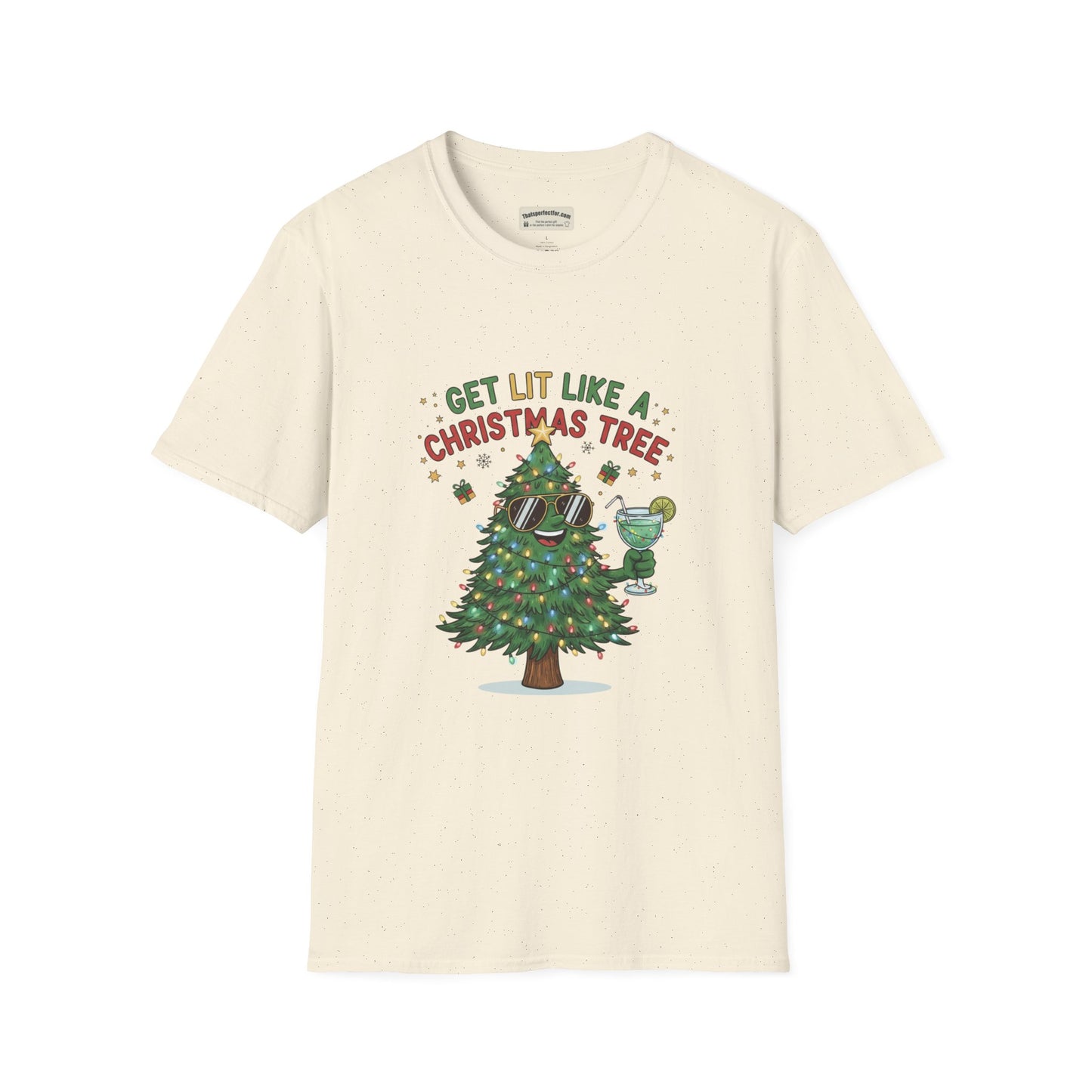 Get Lit Like a Christmas Tree – Funny Holiday Unisex T‑Shirt
