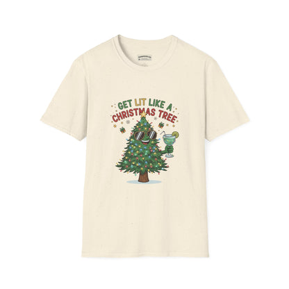 Get Lit Like a Christmas Tree – Funny Holiday Unisex T‑Shirt