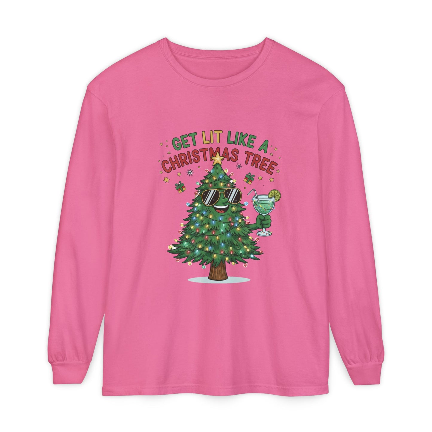 Get Lit Like a Christmas Tree – Long Sleeve Unisex Shirt