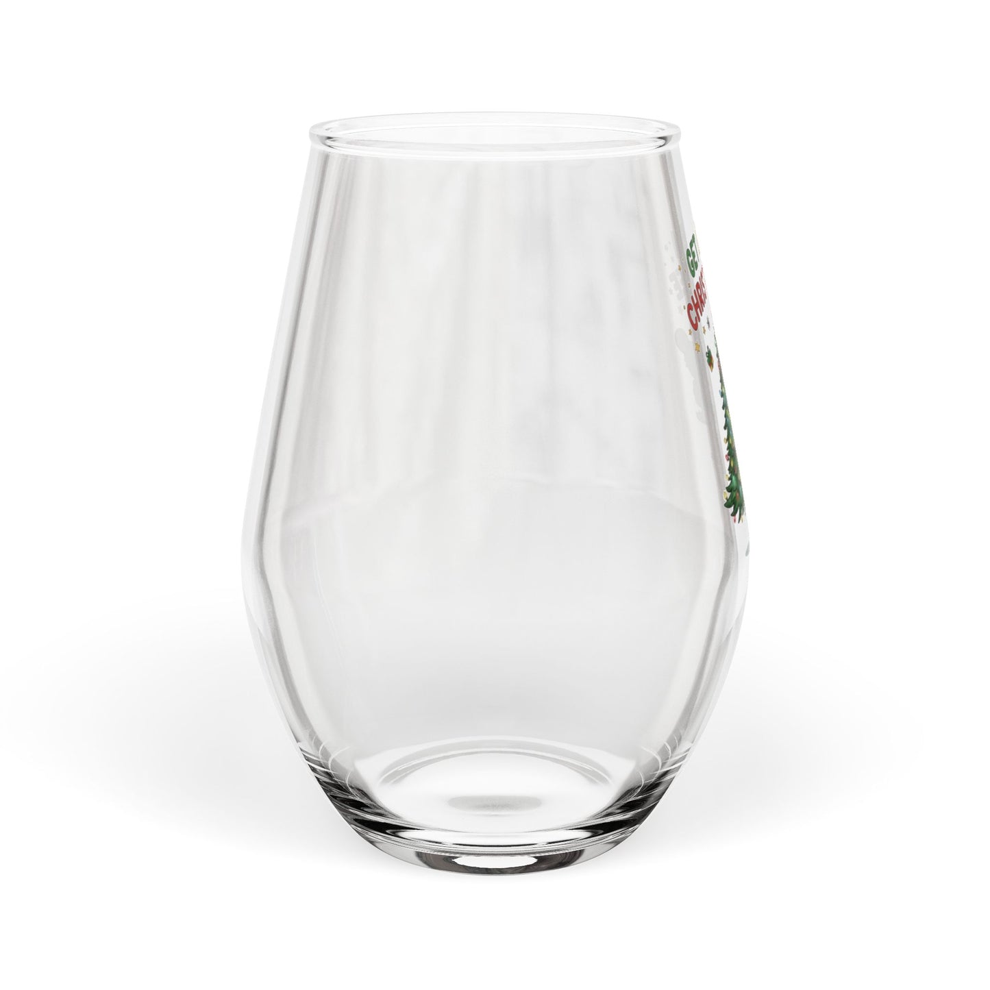 Get Lit Like a Christmas Tree – Funny Holiday Stemless Wine Glass, 11.75oz