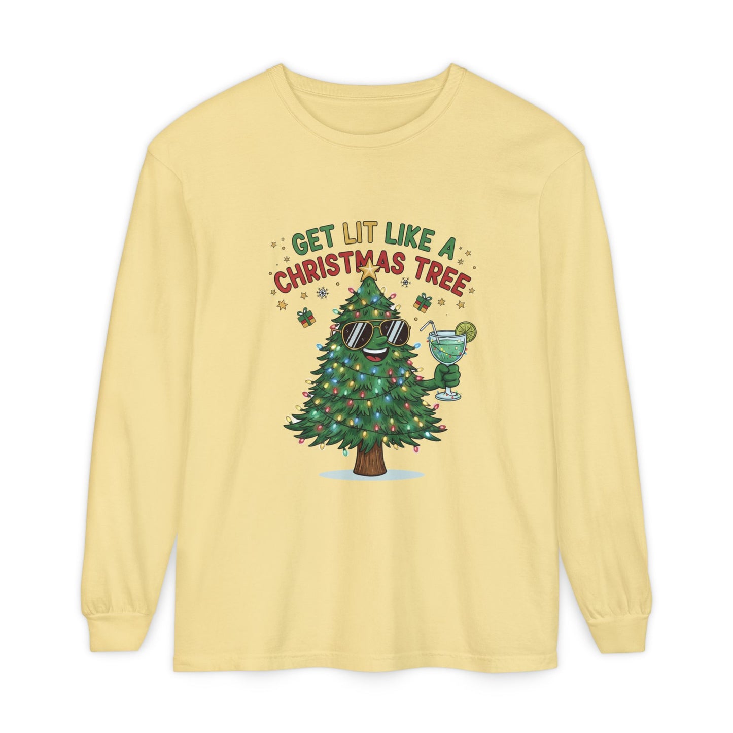 Get Lit Like a Christmas Tree – Long Sleeve Unisex Shirt