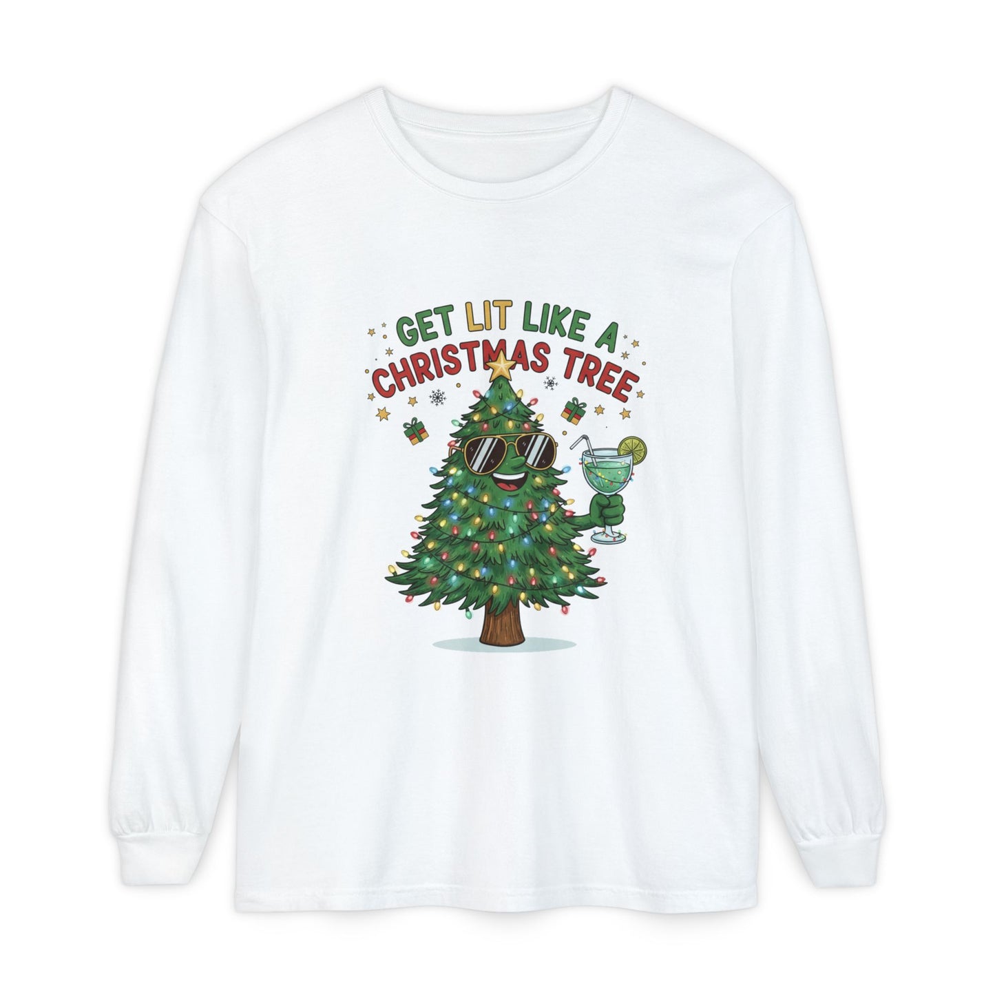 Get Lit Like a Christmas Tree – Long Sleeve Unisex Shirt