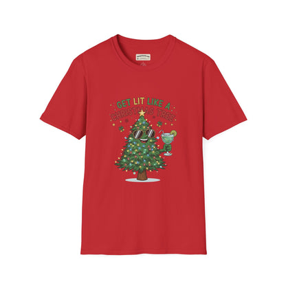 Get Lit Like a Christmas Tree – Funny Holiday Unisex T‑Shirt