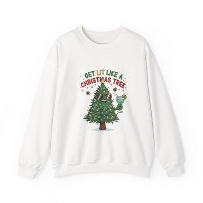 Get Lit Like a Christmas Tree – Unisex Holiday Sweatshirt