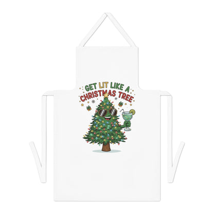 Get Lit Like a Christmas Tree – Funny Holiday Apron