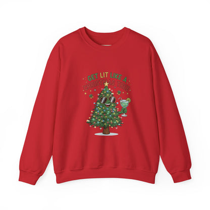 Get Lit Like a Christmas Tree – Unisex Holiday Sweatshirt