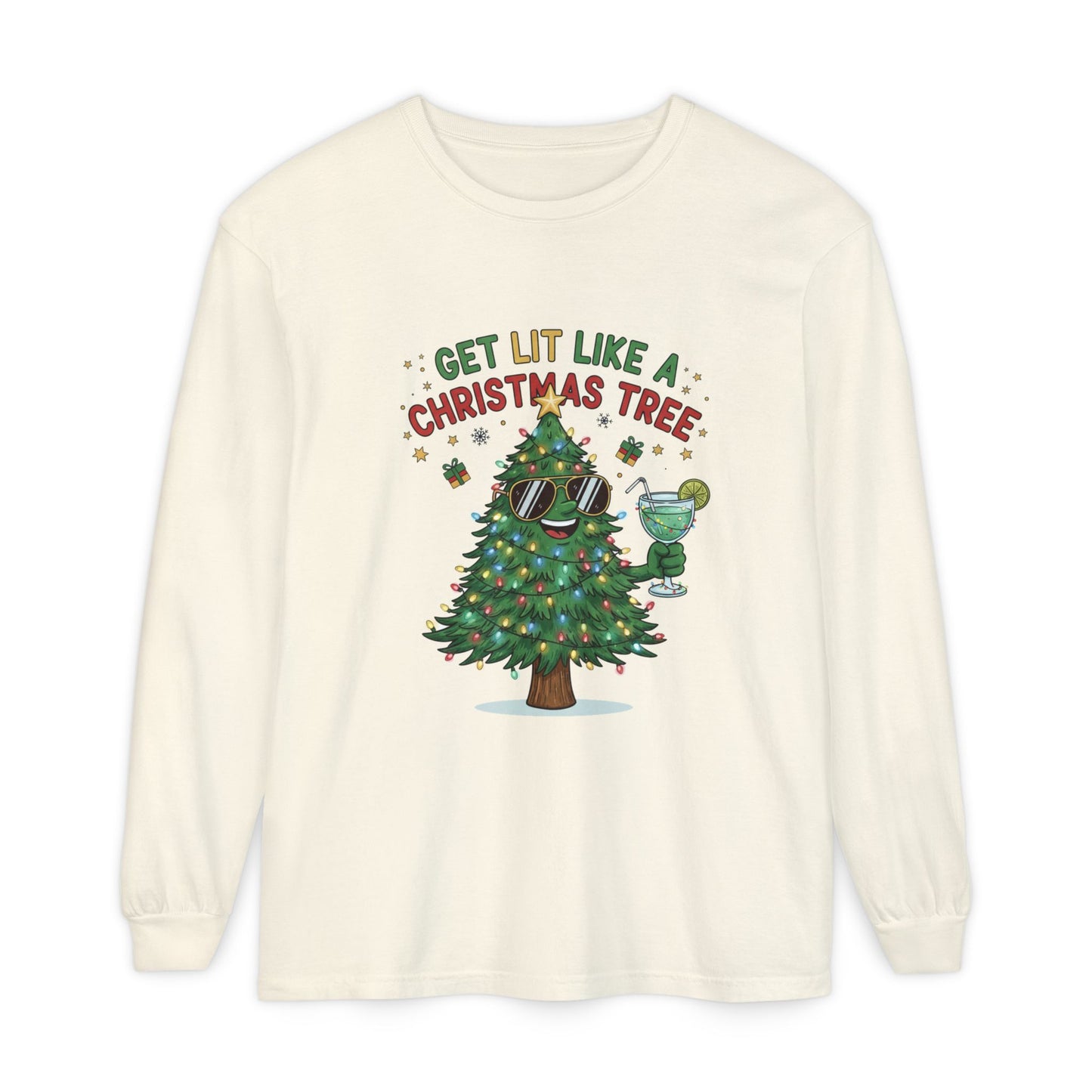 Get Lit Like a Christmas Tree – Long Sleeve Unisex Shirt