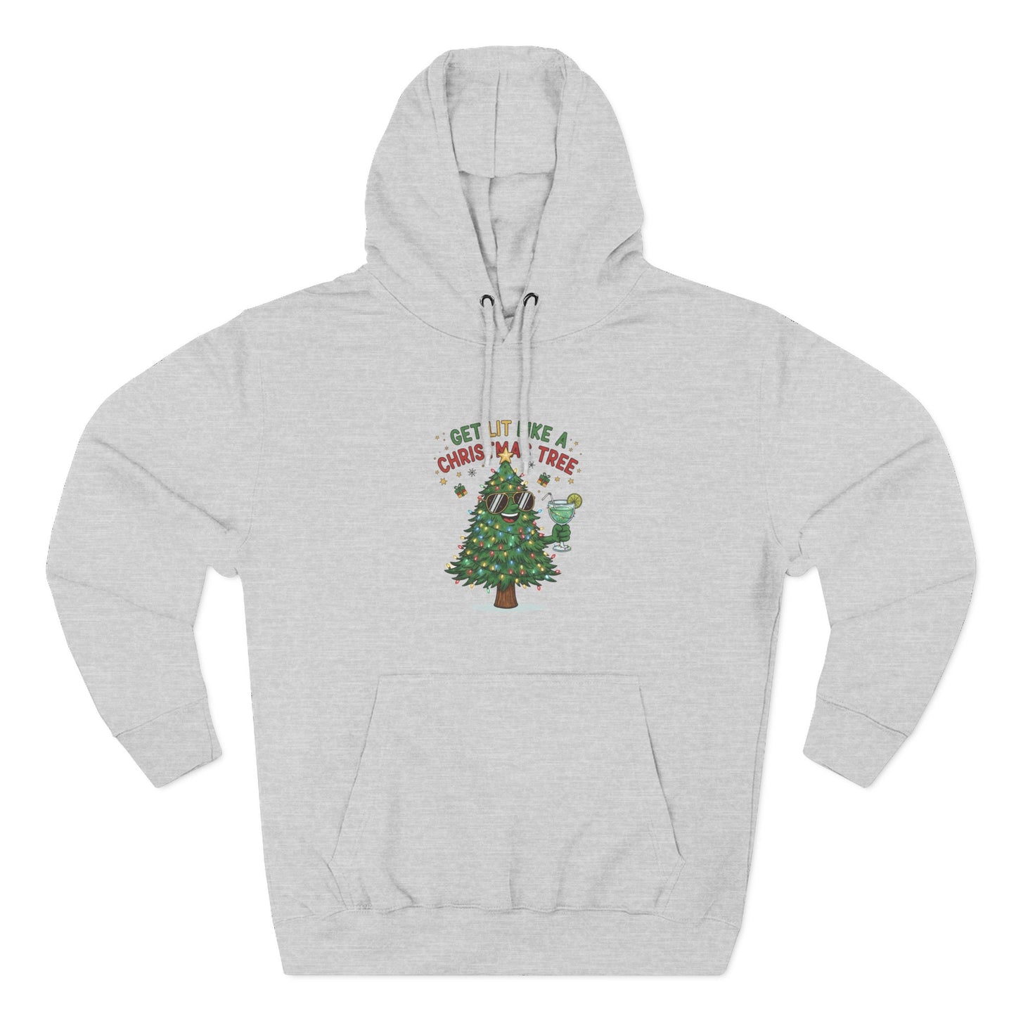 Get Lit Like a Christmas Tree – Unisex Fleece Holiday Hoodie