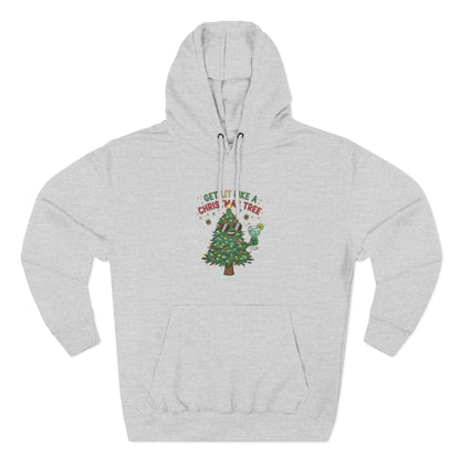 Get Lit Like a Christmas Tree – Unisex Fleece Holiday Hoodie