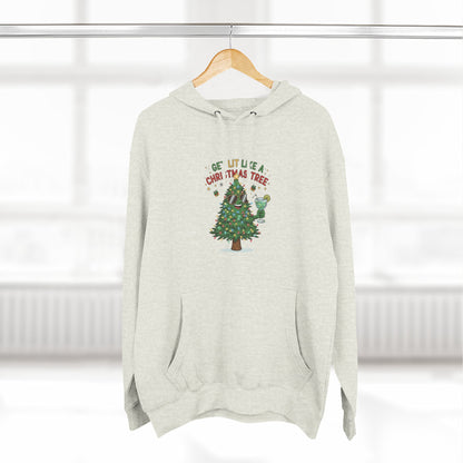 Get Lit Like a Christmas Tree – Unisex Fleece Holiday Hoodie