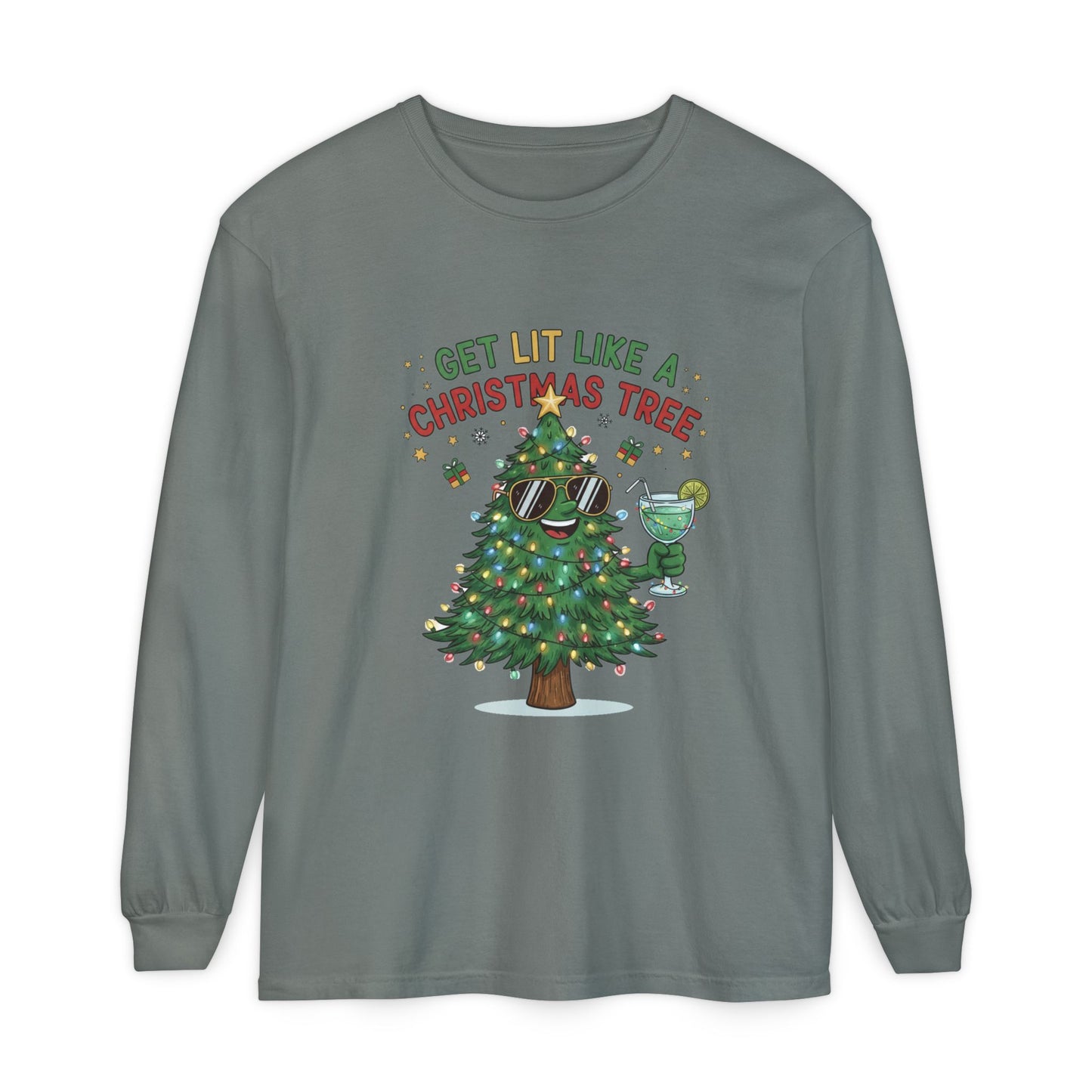 Get Lit Like a Christmas Tree – Long Sleeve Unisex Shirt