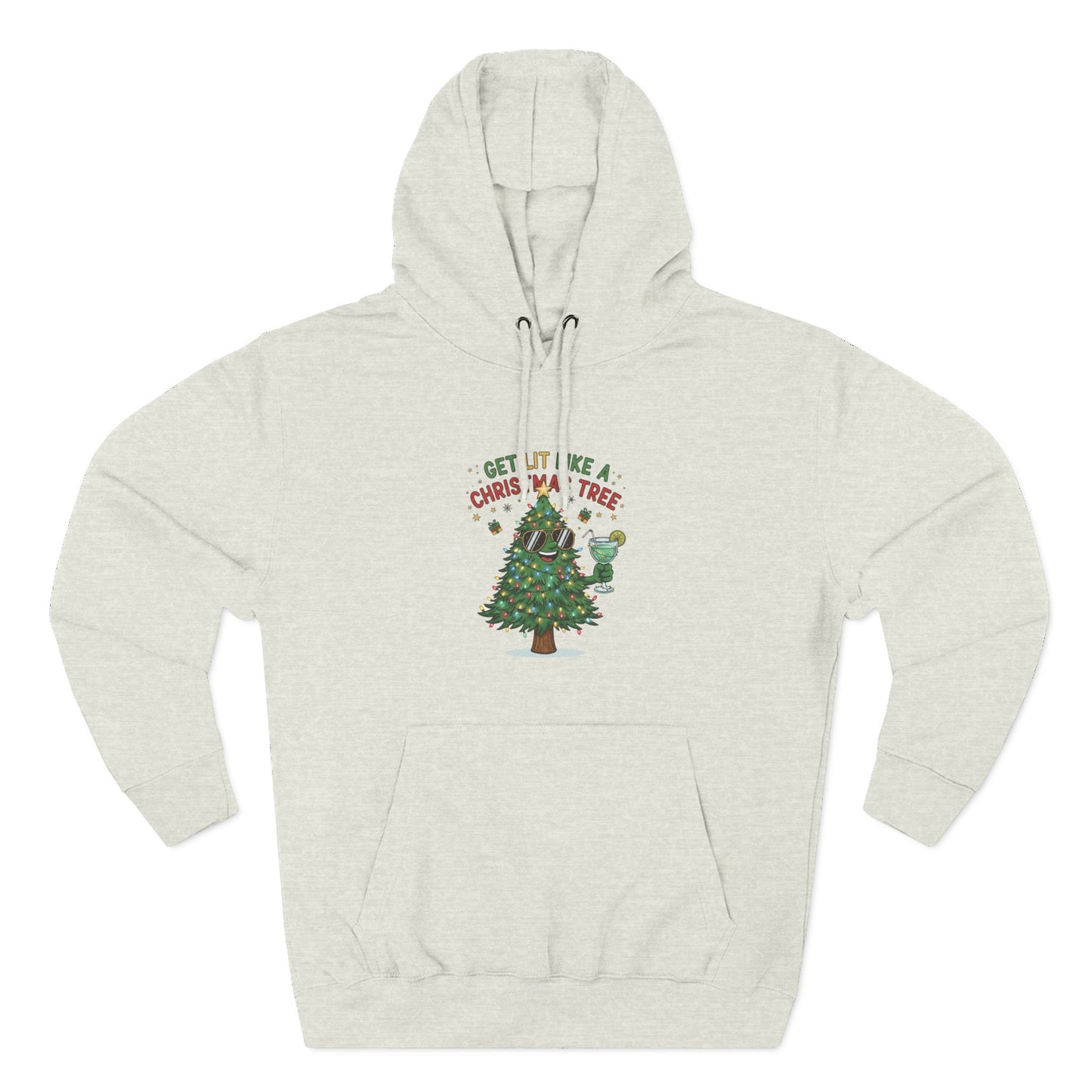 Get Lit Like a Christmas Tree – Unisex Fleece Holiday Hoodie