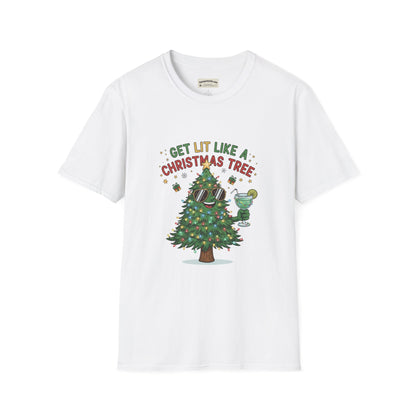 Get Lit Like a Christmas Tree – Funny Holiday Unisex T‑Shirt