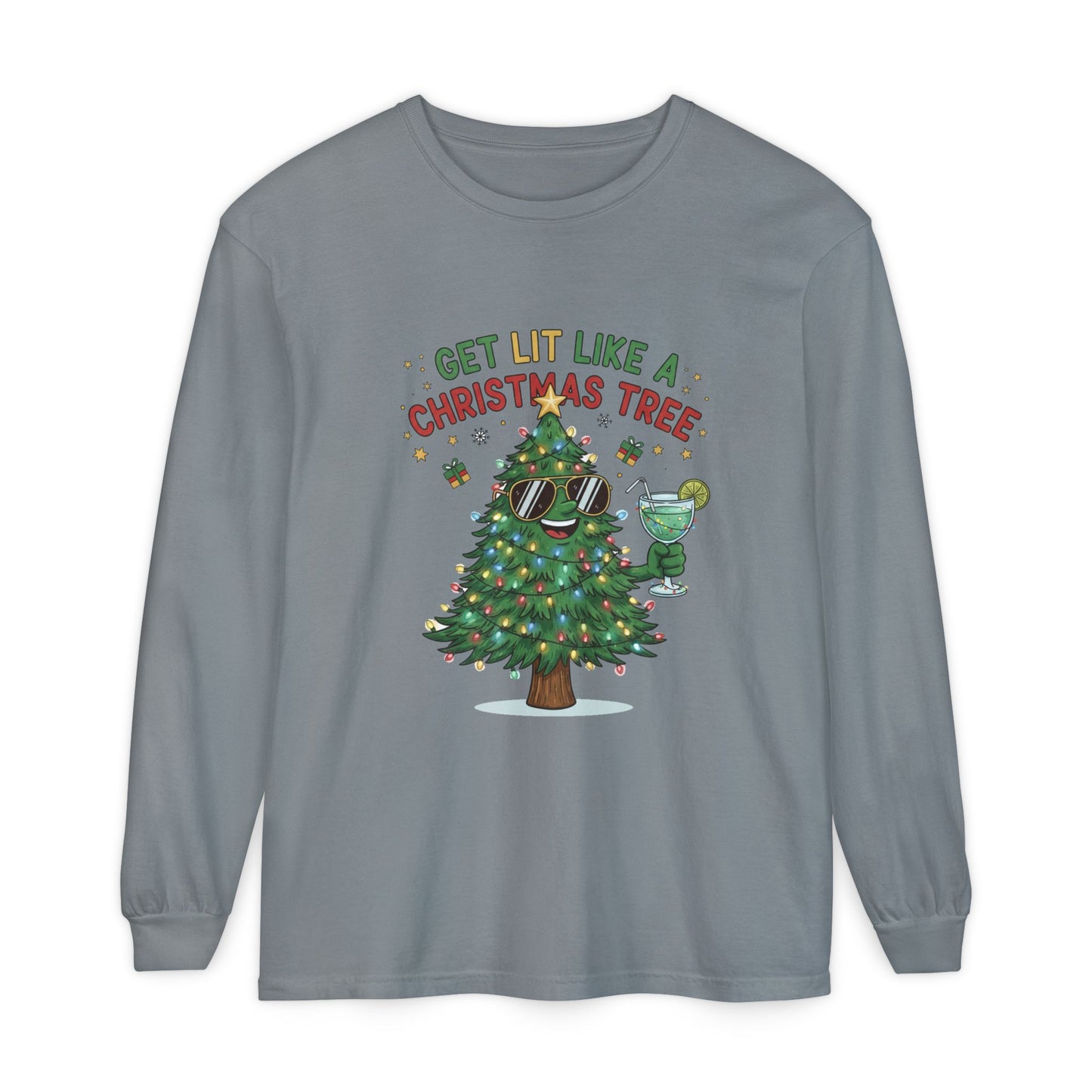 Get Lit Like a Christmas Tree – Long Sleeve Unisex Shirt