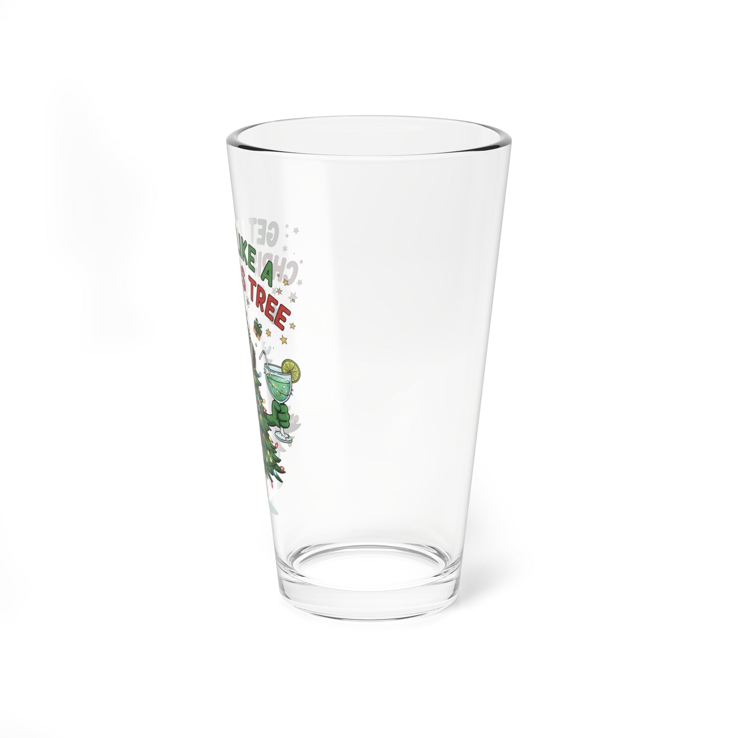 Get Lit Like a Christmas Tree – Holiday Mixing Glass (16oz)