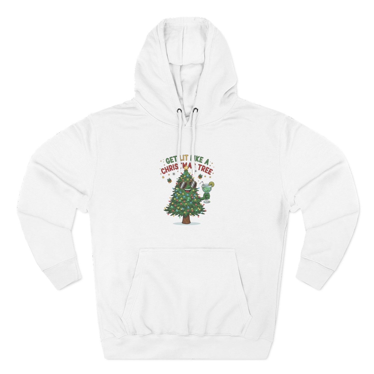 Get Lit Like a Christmas Tree – Unisex Fleece Holiday Hoodie