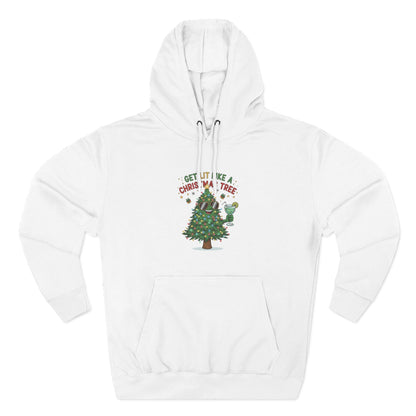 Get Lit Like a Christmas Tree – Unisex Fleece Holiday Hoodie