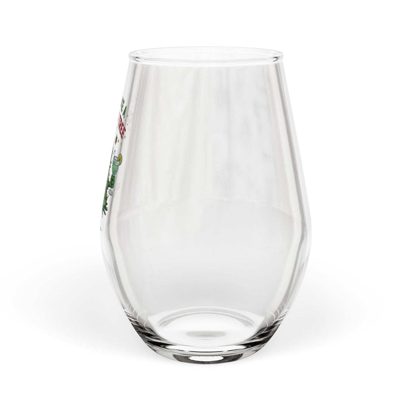 Get Lit Like a Christmas Tree – Funny Holiday Stemless Wine Glass, 11.75oz