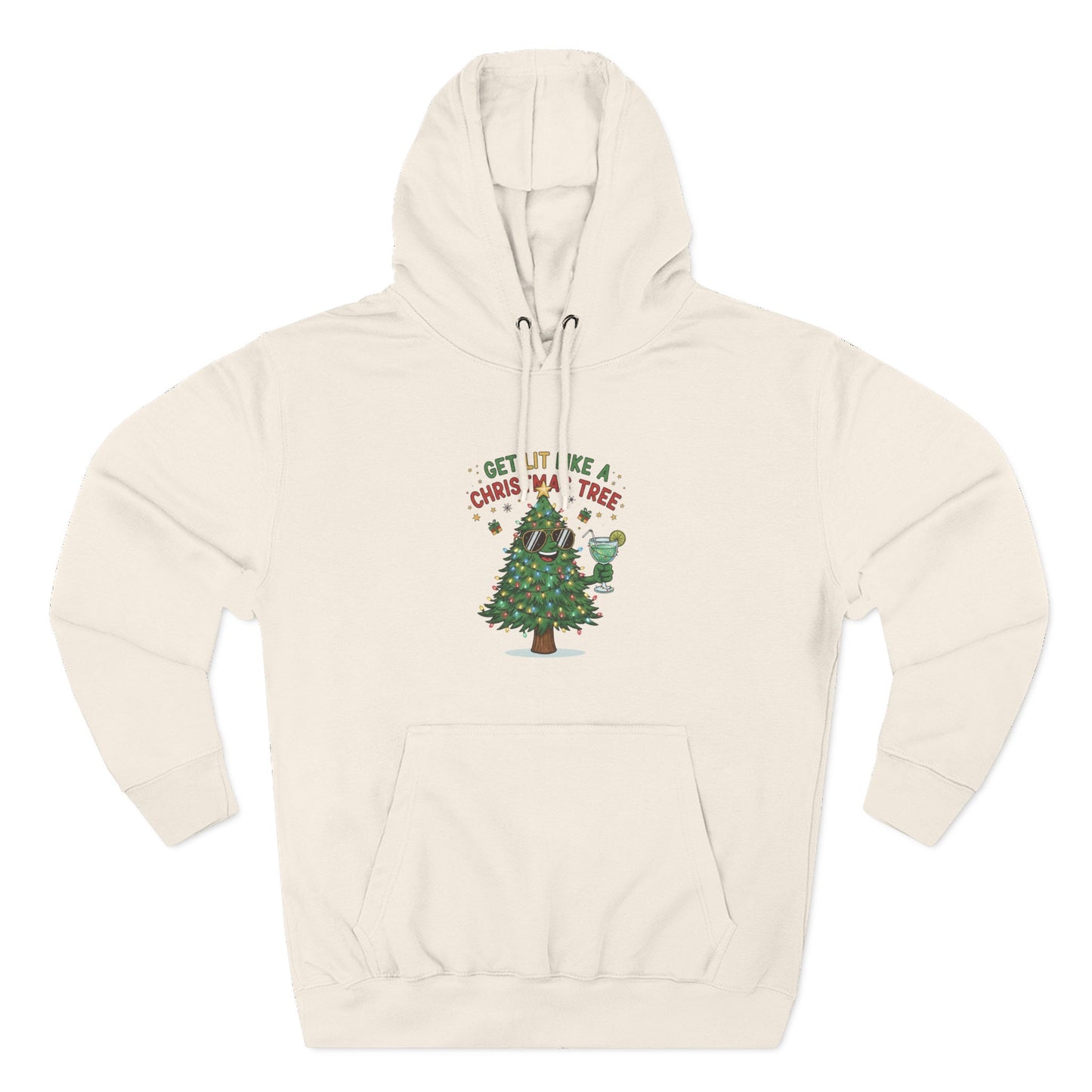 Get Lit Like a Christmas Tree – Unisex Fleece Holiday Hoodie