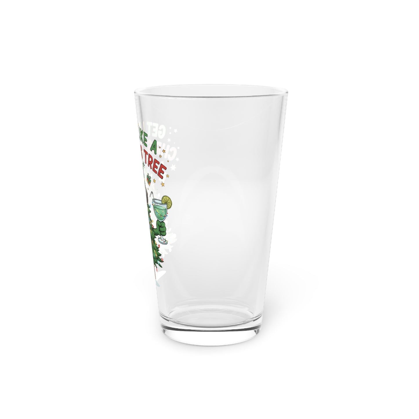 Get Lit Like a Christmas Tree – Holiday Pint Glass (16oz)